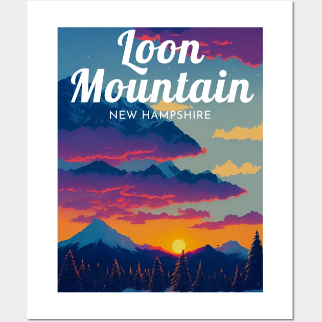 Loon Mountain New Hampshire United States ski Wall Art by UbunTo